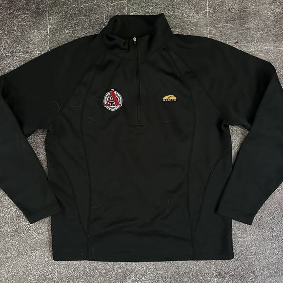 Men's GoLite Avery Brewing Company Black 1/4 Zip Up Pullover Fleece Jacket Sz L - Picture 1 of 3